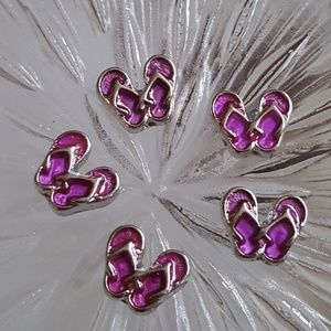 𝅺Flip-flop Floating Charm for Picture Locket